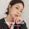 Beesfen 202406ZM Old Money Style Glasses Frame Women Grayscale Pure Titanium Frame Bare Face Frame With Prescription Glasses