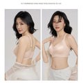 YC153网纱缎面提拉软支撑无钢圈全固定罩杯透气内衣收副乳无痕文