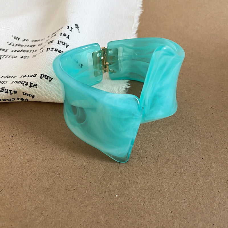 Vintage Enamel Print Acrylic Bangle - view 8