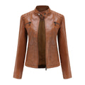Women's Fall Casual Stand Collar Fitted Jacket 2026 | Trendy Jacket - Black