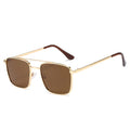 2022 New Overseas Pair Bridge Men Sunglasses Square Frame Metal UV-Proof Sunglasses Outdoor Sunshade Glasses Wholesale
