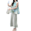 Women's Summer New Chinese Floral Dress + Shirt + Camisole Set 2026