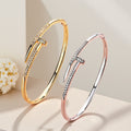 2025 Cross-Border Hit Starry Sky Stud Bangle Copper Mini Set Cubic Zirconia Bracelet Girls Premium Western Hand Jewelry Item