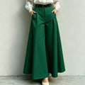 Summer Artistic Casual Plus Size High Waist Drapey Lightweight Loose Wide Leg Pants + Pants
