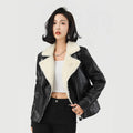 Women's Fashion Lined Cropped Jacket 2026 | Trendy Jacket - Black