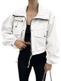 Women's Fall Cropped Jacket 2026 | Trendy Jacket - Khaki