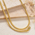 Overseas Middle East Dubai Plated 18K Gold Snake Chain Hip-Hop Breeze Jewelry Set Necklace Bracelet Set 2-Piece Set