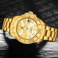 PINTIME Gold Rolex Watch Men Mechanical Self-Winding Movement Premium Formal Full Precision Steel Mens Watch Waterproof Watch
