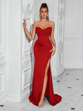 Women's Strapless A-Line Sexy Evening Gown