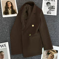 Women's Fall Korean Casual Petite Blazer 2026 - Orange Red