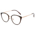 Beesfen 25021J Ultra-Light Titanium Retro Cat-Eye Glasses Bare Face Women Face-Slimming Cold Tea Glasses Wholesale Cinnabar Sun