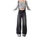Summer Retro Slimming Plus Size High Waist Loose Wide Leg Straight Leg Pants