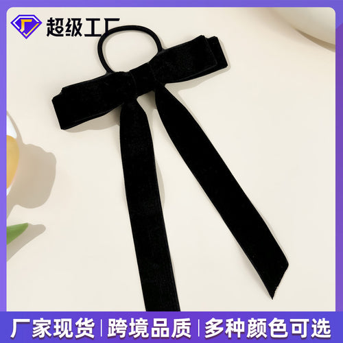 Gem Li Bestseller Retro Plush Bow Hair String Versatile Hair Tie Sweet Head Jewelry Forest Style Hair Accessory