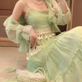 Women's Bohemian Ethnic Lace Fringe Skirt + Camisole 2-Piece Set 2026 - White Camisole + Skirt