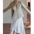 Spring Retro Casual High Waist Polka Dot Skirt