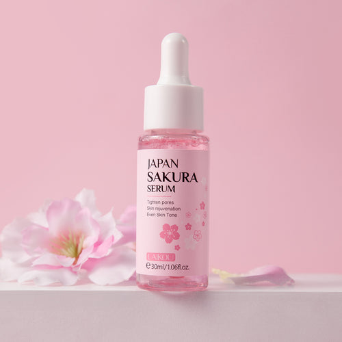 跨境莱蔻樱花精华液30mltemu版有彩盒Facial serum资质齐全全英文
