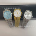 New Overseas Watch Men Rolex Home Datejust Series Lander Type Honeycomb Glow Dial Waterproof Full Steel Quartz Watch