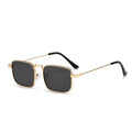 Western New Square Frame Men Sunshade Glasses Steampunk Retro Women Sunglasses Fashionable Trendy Metal Sunglasses