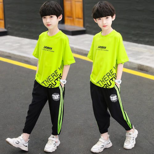Boys' Cartoon Print Short Sleeve Set