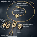 EU/US Import Bestseller Simple Breeze Pair Band Fringe Necklace Bracelet Set Earrings Ring Banquet Women Set