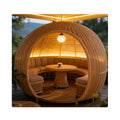 Outdoor leisure courtyard pavilion rattan bread shape pavilion deck outdoor balcony creative landscape ornaments