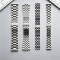 Custom Unisex 7 Bead Steel Band Fits Tissot Western Longines 5 Links Stainless Flat Opening Precision Steel Watch Band