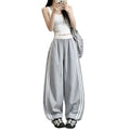 Summer Casual Slimming High Waist Striped Loose Wide Leg Pants