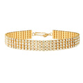 Cross-Border Hit Fashionable Choker Rhinestone Sparkle Glossy Niche Simple Clavicle Chain Full Diamond Elegant Premium Necklace Women