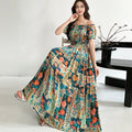Women's Bohemian Floral Elastic Dress + Skirt + Long Skirt 2026 - 1-1#