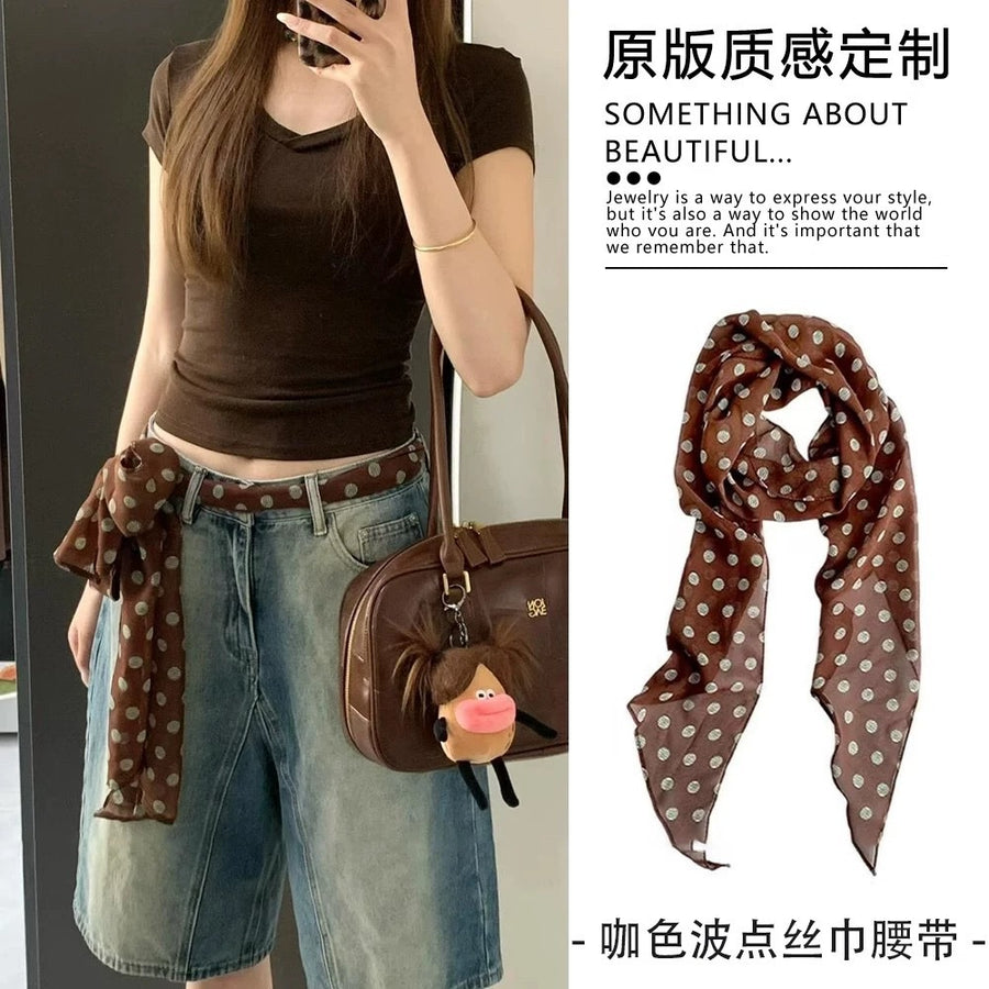 American Retro Striped Scarf Belt - view 7