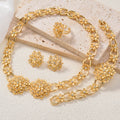 Amazon Western Trendy Blooming Flower Rhinestone Accessory Exquisite Set Middle East Bride Knot Wedding Accessory
