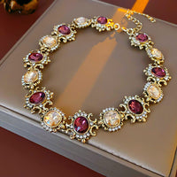 Size 1 Necklace - Gold - Purple