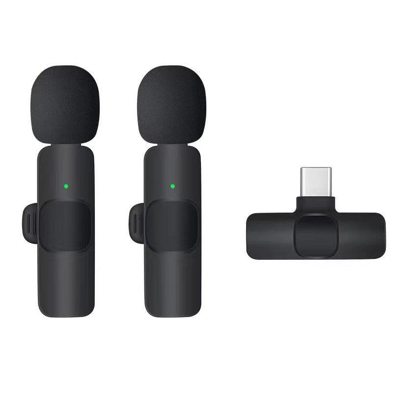 Wireless lavalier microphone K1K9 live broadcast noise reduction video shooting mini microphone outdoor popular model universal