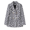 Women's Fall Korean School Loose Blazer + Top 2026 | Casual Blouse - Houndstooth Pants