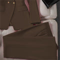 Women's Fall Korean Retro Fitted Jacket + Pants + Top Set 2026 - Emerald