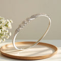 Overseas New Four Leaf Clover Cubic Zirconia Bangle Simple Elegant Daily Versatile Bracelet Niche Design Premium Hand Jewelry
