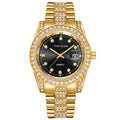 Export Cross-Border Hit Mens Watch Fashionable Formal High-End Waterproof Rhinestone Steel Band Quartz Watch Men Factory Direct