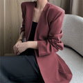 Women's Spring Korean Casual Blazer 2026 - Coffee
