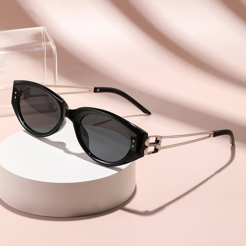 Cat-Eye Polarized Women Sunglasses Korean Overseas Black Sunglasses UV-Proof Sunglasses Cat-Eye Fashionable Sunglasses