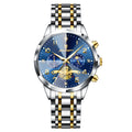 Swiss Brand Trendy Multifunction Mens Watch Waterproof Glow Quartz Watch Live Export Bestseller Drop Ship