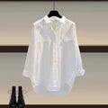 Fall-Winter Fashion Slimming Plus Size Knit Wool Wide Leg Pants + Sweater + Shirt 3-Piece Set