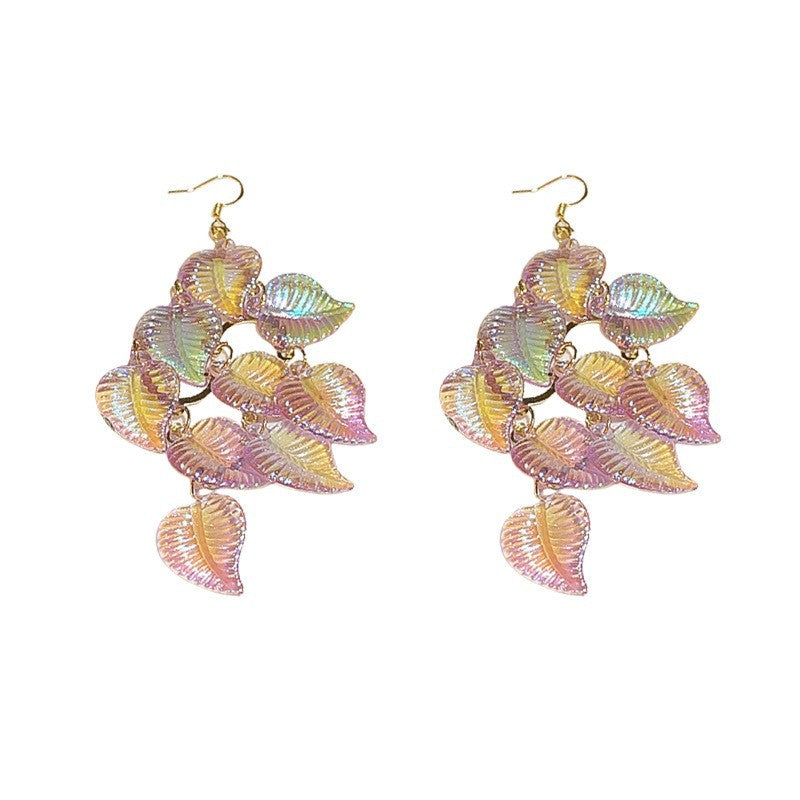 Rhinestone Mesh Butterfly Tassel Earrings - view 5