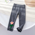 Girls' Flower Print Leggings - Fall