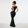 Women's Off Shoulder Black Evening Gown