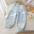 Girls' Cartoon Hoodie and Embroidered Pants Set