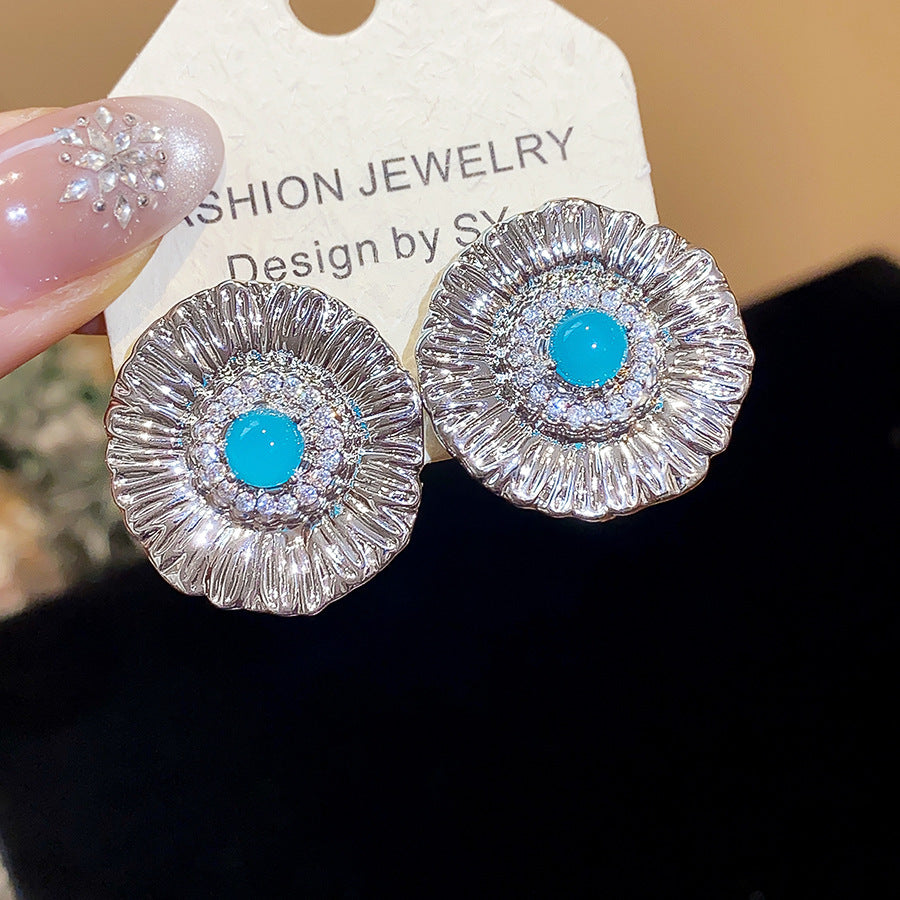 Rhinestone Butterfly Stud Earrings - view 8