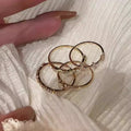 vintage千金感中古细款仿钻戒指女轻奢高级感小众叠戴指环开口