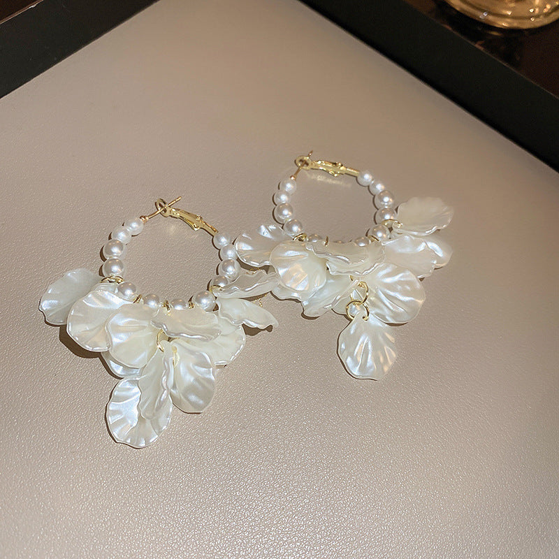 Floral Tassel Statement Earrings - view 12