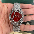 Y2K Year Retro y2k Unique-Shaped Spider Web alabaster Western Premium Unisex Hip-Hop Waterproof Watch