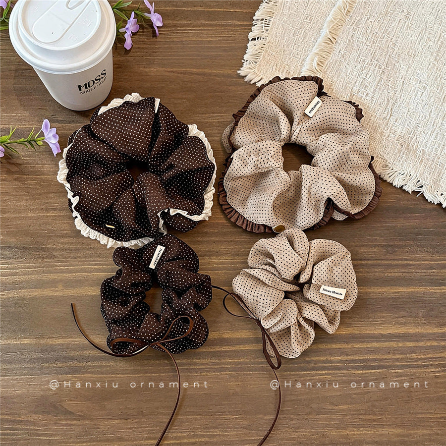 French Polka Dot Bow Scrunchie - view 2